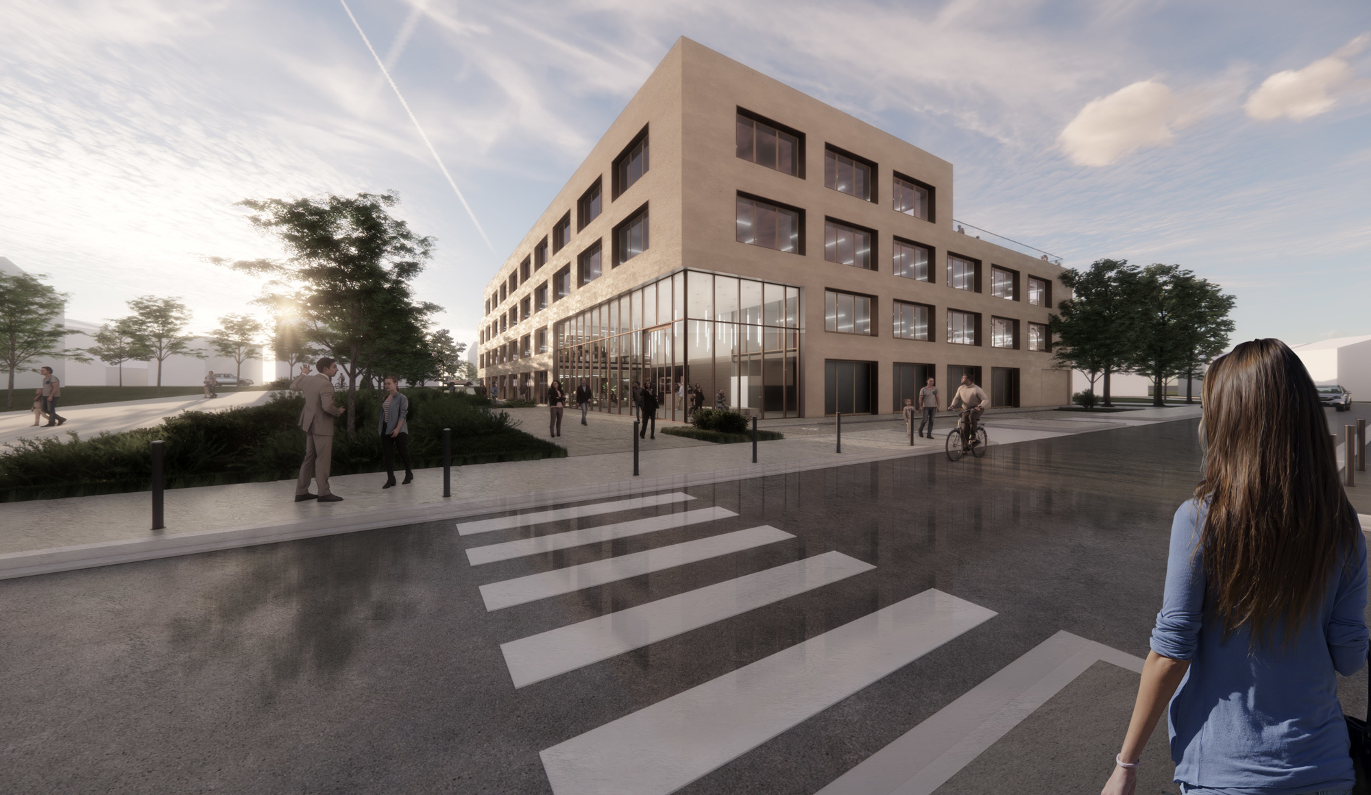 Nevers, Nièvre aménagement, façade MOB, bureaux, HGA – Hubert Godet Architectes